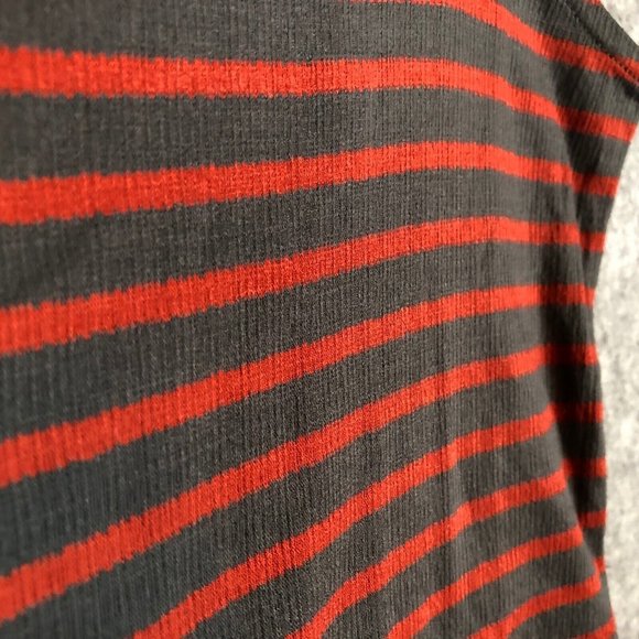 Articles of Society Tank Top S Red Gray Striped Square Neck Ribbed Knit Casual - Picture 6 of 12